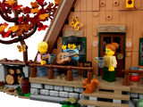 LEGO® Ideas display model of an A-Frame Cabin (21338)