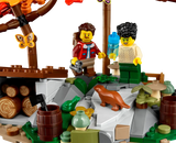 LEGO® Ideas display model of an A-Frame Cabin (21338)