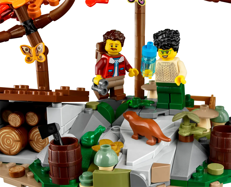 LEGO® Ideas display model of an A-Frame Cabin (21338)