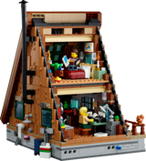 LEGO® Ideas display model of an A-Frame Cabin (21338)