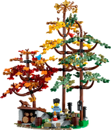 LEGO® Ideas display model of an A-Frame Cabin (21338)