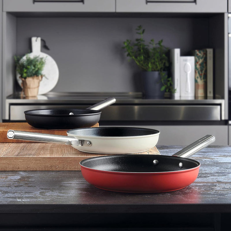 Smeg All Hobs Non-Stick Frying Pan, 28 cm Diameter, Black